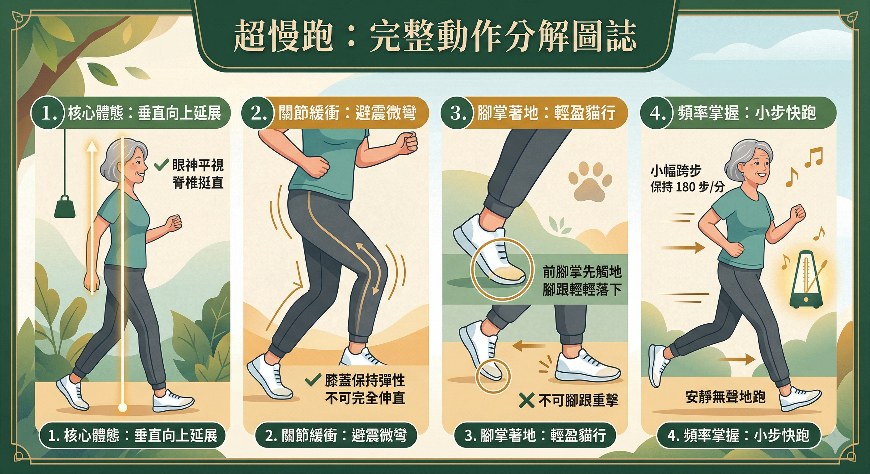 超慢跑動作示意圖